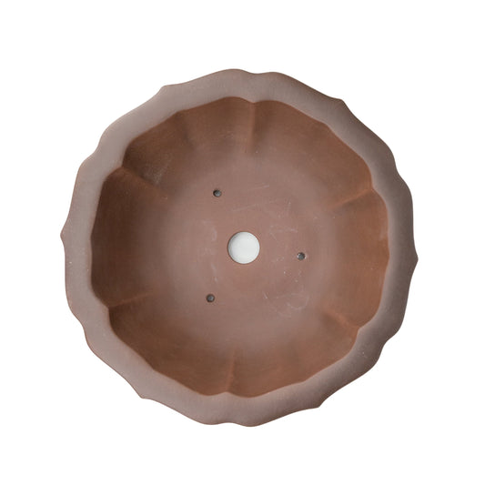Bonsai Yixing-pot uglaserede lotus rund 35cm