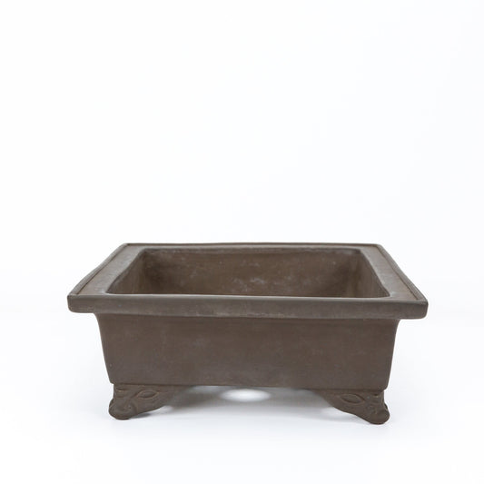 Bonsai pot Yamaaki ongeglazuurd gebruikt rechthoek 29.5cm
