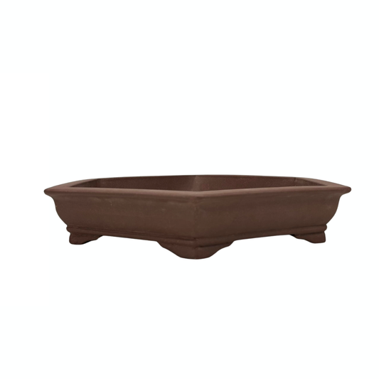 Bonsai-pot - sekskantet, uglaseret (36 cm bred)