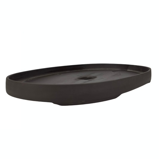 Bonsaikrukke - oval, uglaseret (48 cm bred)
