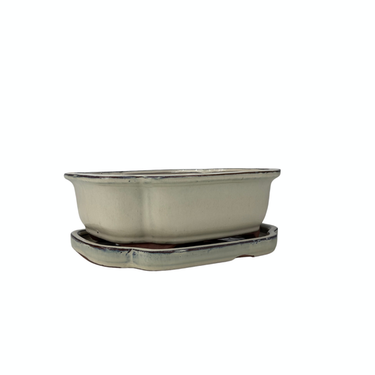Bonsai-skål creme mokko 32 cm - sæt