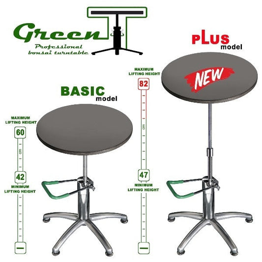 Green T Hydraulic Lift Bonsai Ronde Draaitafel PLUS