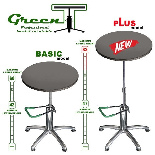 Green T Hydraulic Lift Bonsai Ronde Draaitafel BASIC