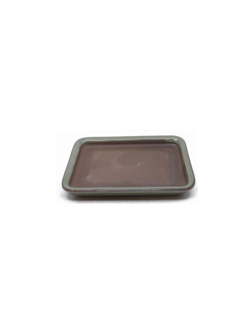 Bonsai pot groen beige rechthoekig 15cm - set