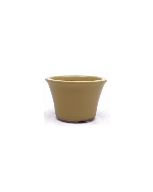 Bonsai pot semi-cascade rond oker 12cm