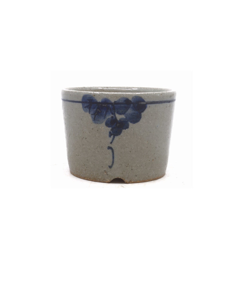 Shohin Bonsai pot handgeschilderd druiven rond 9cm