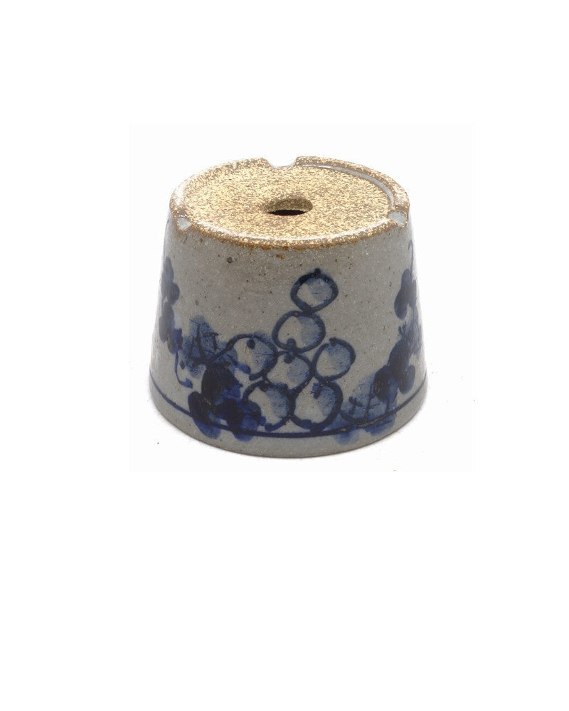 Shohin Bonsai pot handgeschilderd druiven rond 9cm