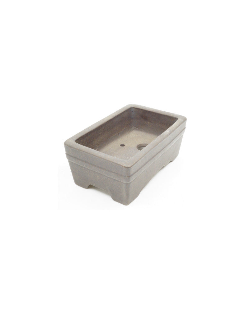 Shohin bonsai pot Yixing ongeglazuurd rechthoek 12cm