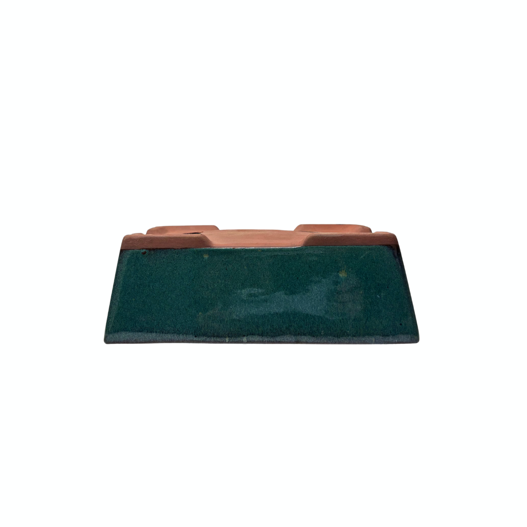 Bonsai-pot grøn rektangulær 24 cm - sæt