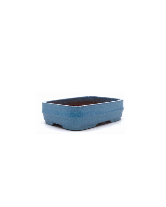 Bonsai pot blauw groen rechthoekig 14cm