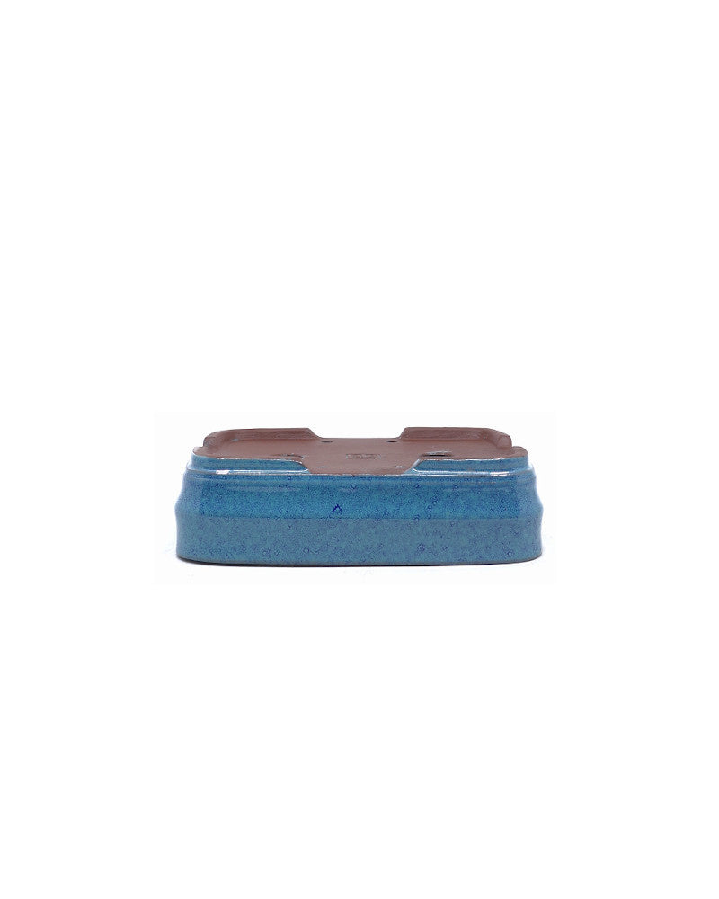Bonsai pot blauw groen rechthoekig 14cm