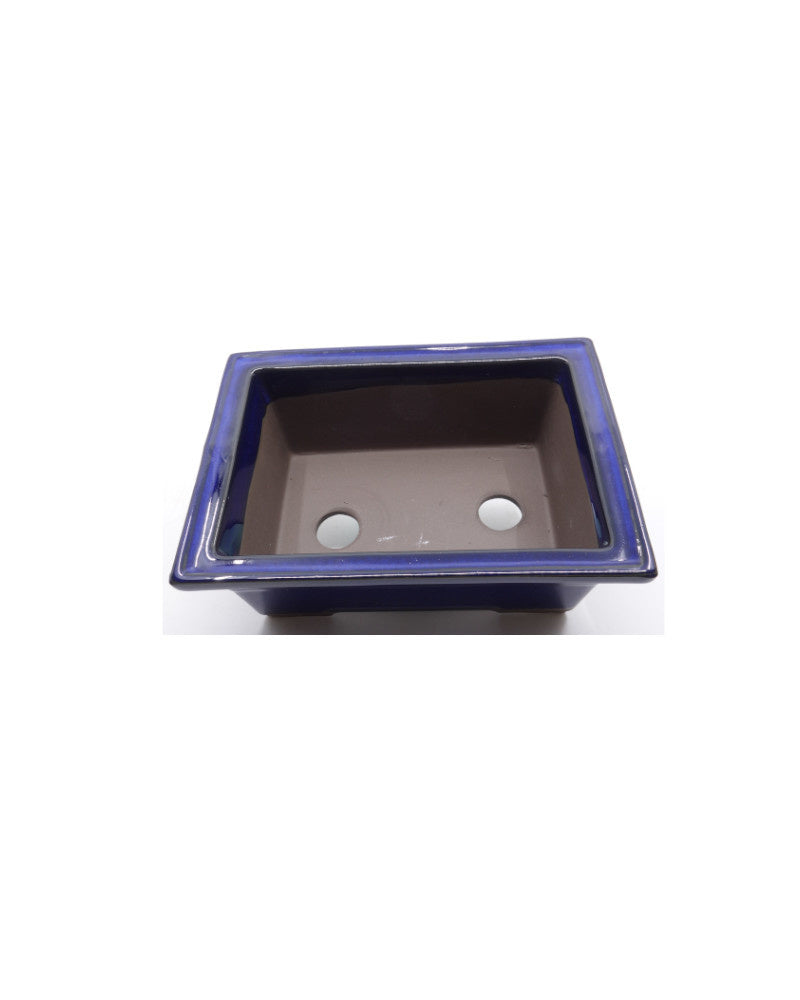 Bonsai pot blauwe rechthoekige 22cm