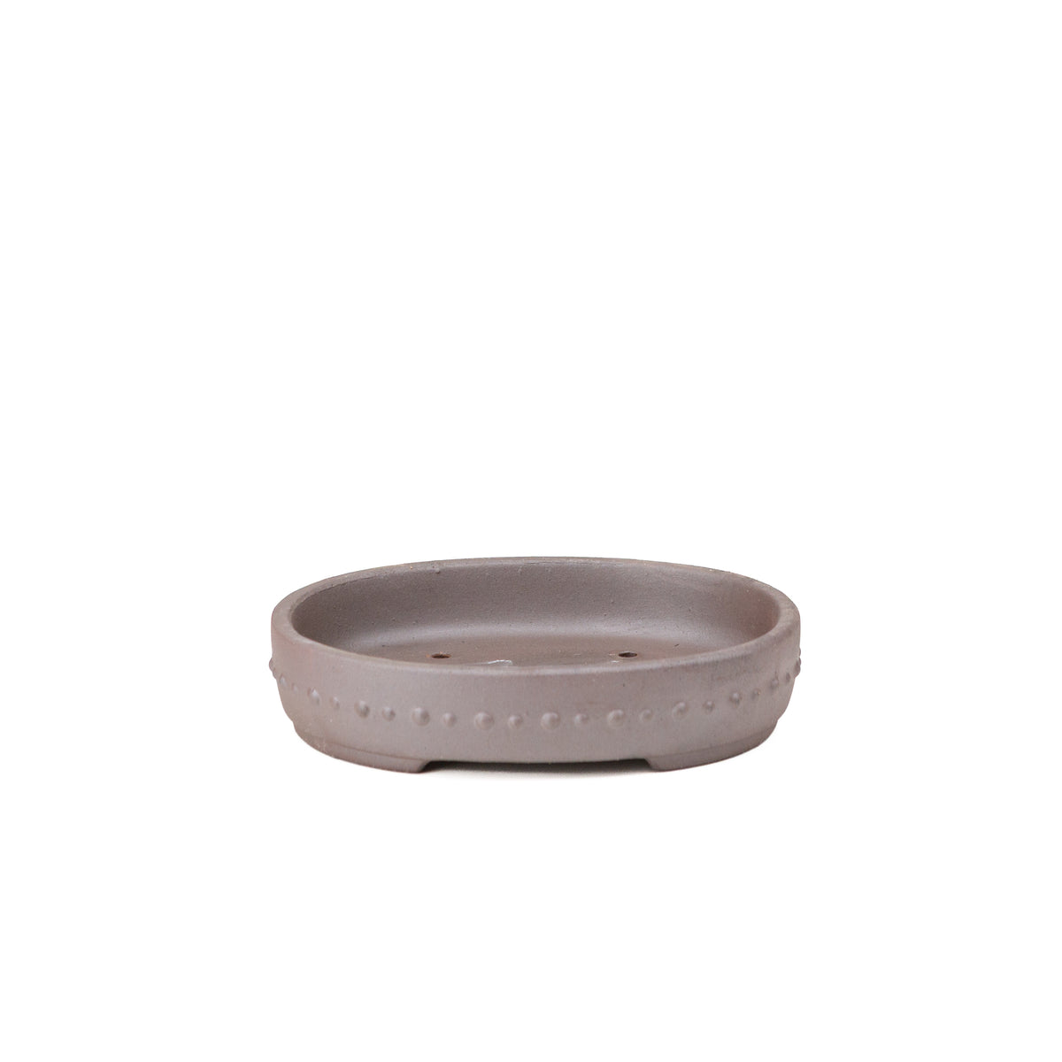 Bonsai pot ongeglazuurd ovaal (trommel) 18cm