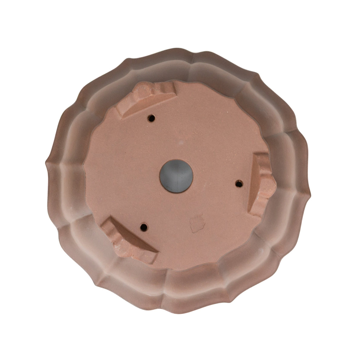 Bonsai Yixing-pot uglaserede lotus rund 35cm