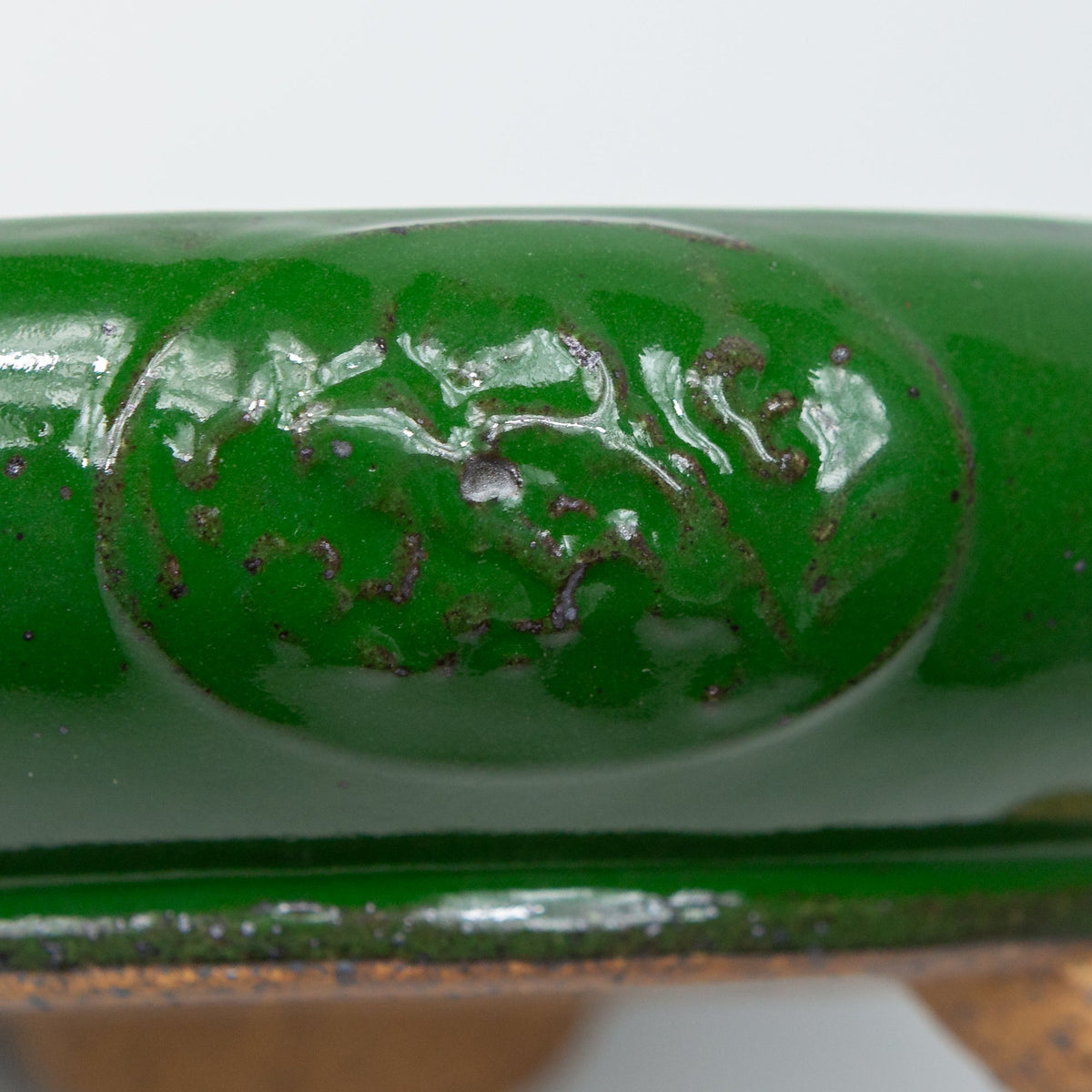 Bonsai Yixing pot mørkegrøn rund 18cm