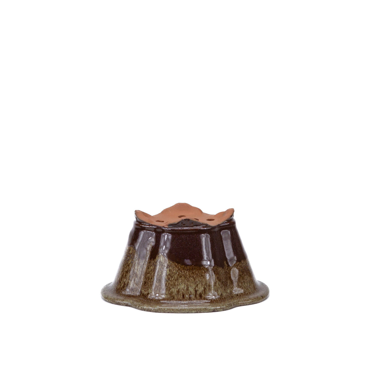 Bonsai pot chrysanten bruin beige 15.5cm