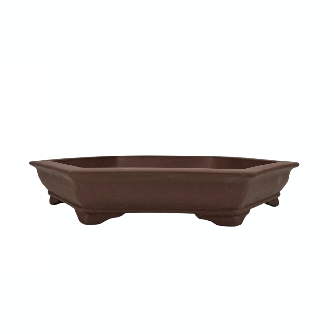 Bonsai-pot - sekskantet, uglaseret (36 cm bred)