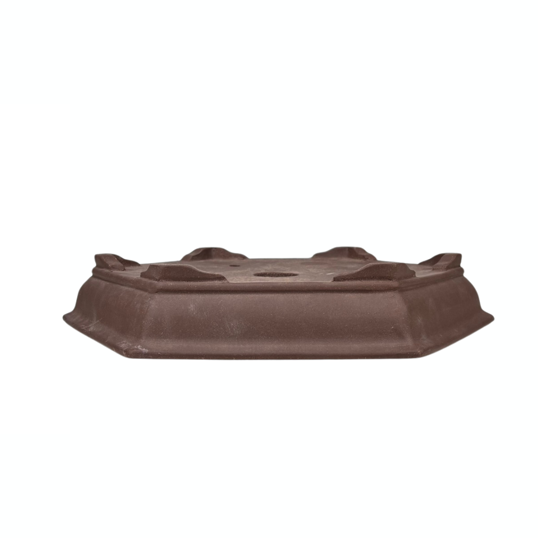 Bonsai-pot - sekskantet, uglaseret (36 cm bred)