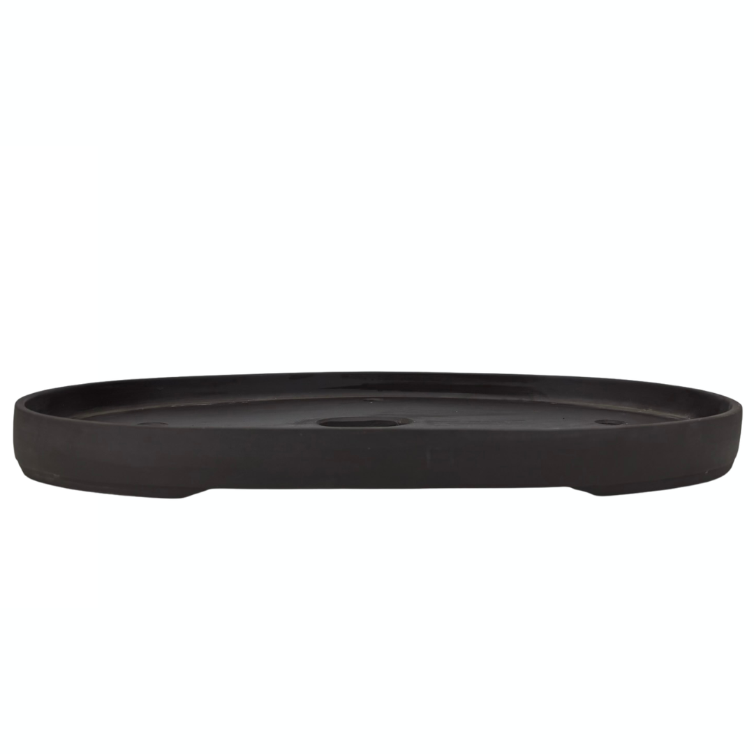 Bonsaikrukke - oval, uglaseret (48 cm bred)