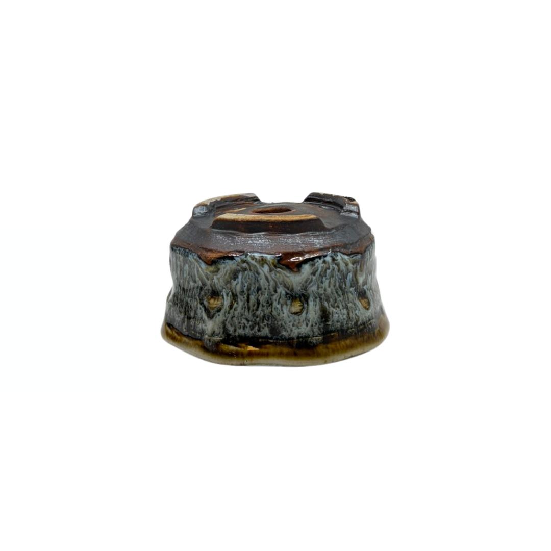 Shohin Bonsai-pot brun creme René Lecocq 9cm