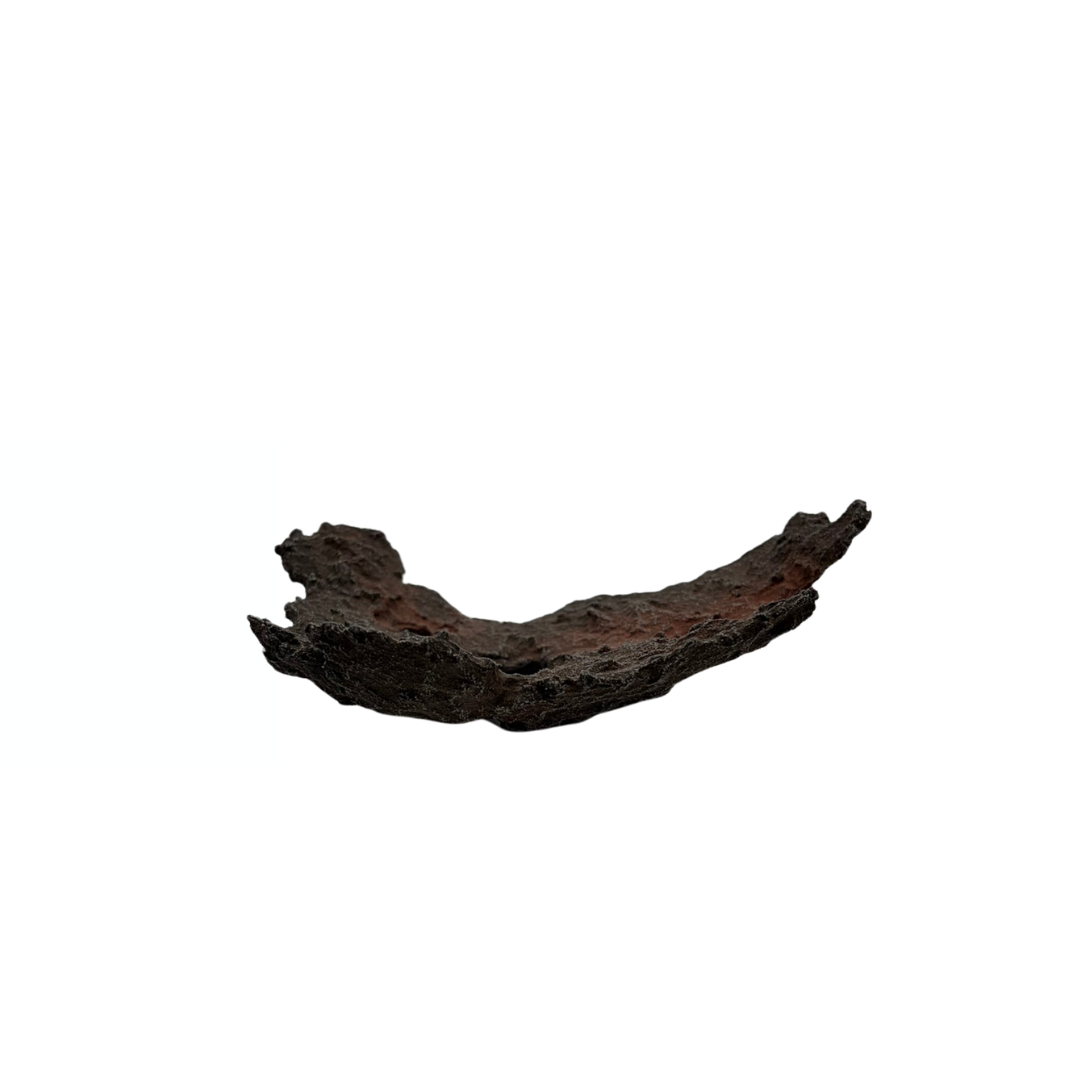 Bonsaiplade brun med røde accenter 18cm