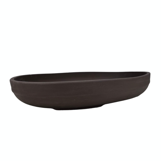 Bonsai-pot uglasureret oval 47 cm