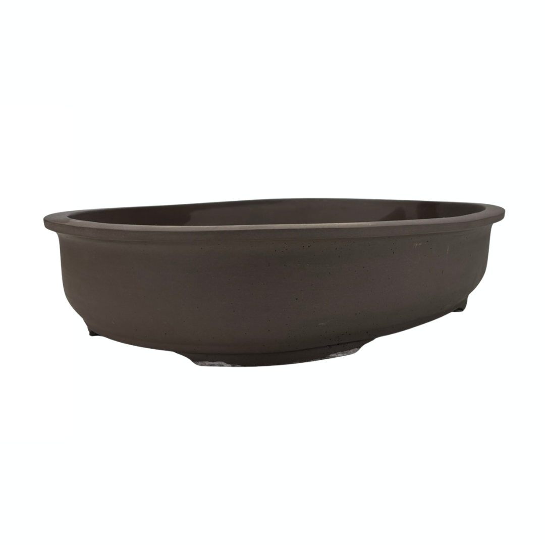 Bonsai-pot - oval, uglaseret (41 cm bred)